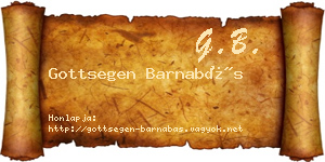 Gottsegen Barnabás névjegykártya